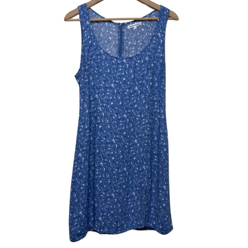 Reformation Blue Floral Mini Dress